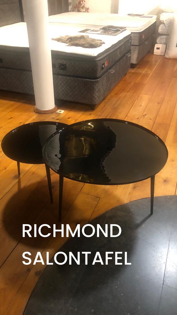 RICHMOND SALONTAFEL ZWART METAAL NIEUW!!, Huis en Inrichting, Tafels | Salontafels, Ophalen, Nieuw, Rond, Metaal