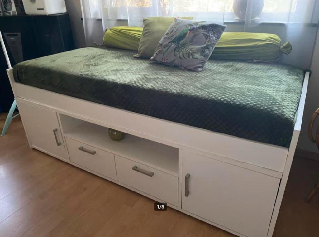 Lit armoires enfant + sommier + matelas NEUF - A voir !, 180 cm ou plus, 85 à 100 cm, Comme neuf, Enlèvement