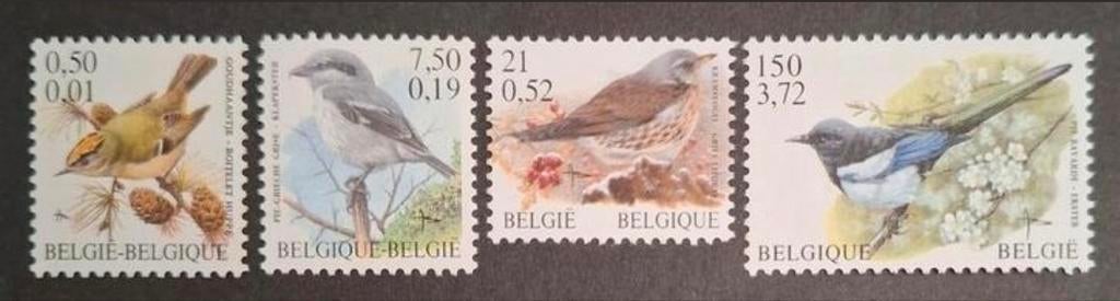 Belgique : COB 2985/88 ** Oiseaux 2001., Sans timbre, Neuf, Enlèvement ou Envoi, Non oblitéré