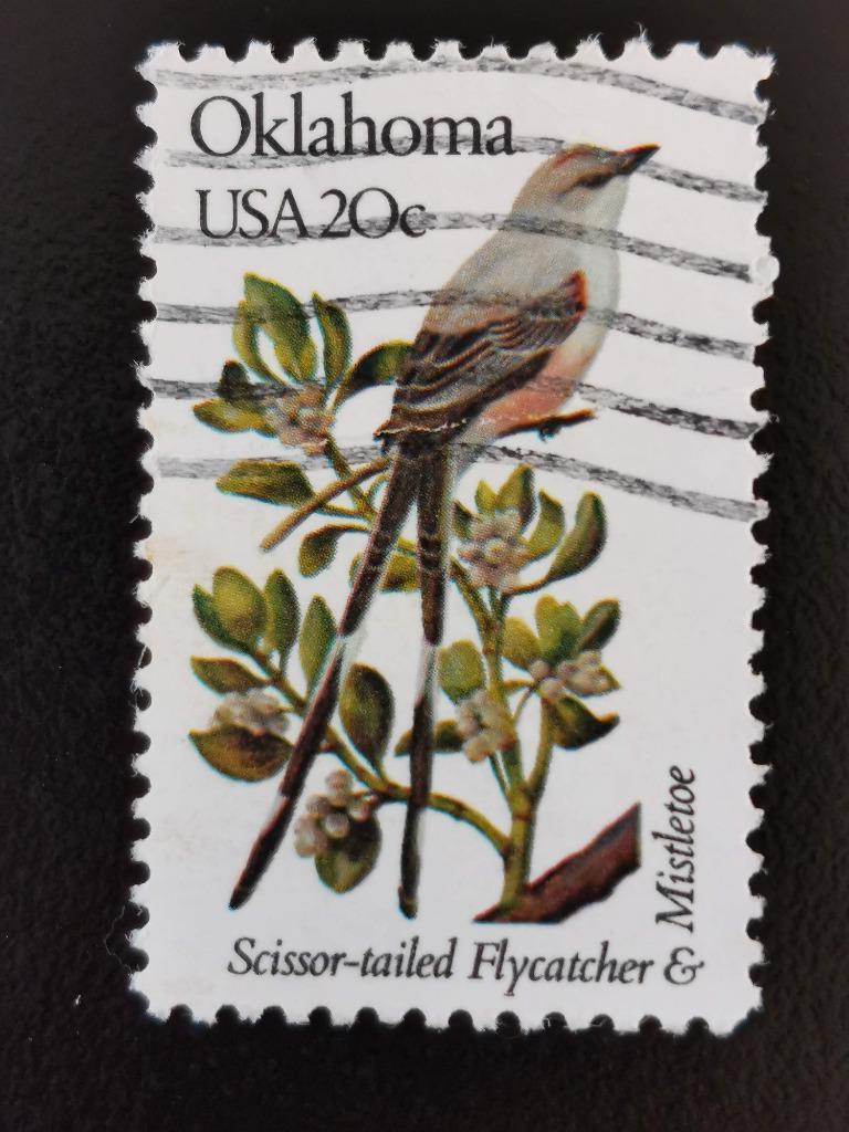 USA 1982 - Staten - bloemen en vogels - Oklahoma, Ophalen of Verzenden, Gestempeld, Noord-Amerika