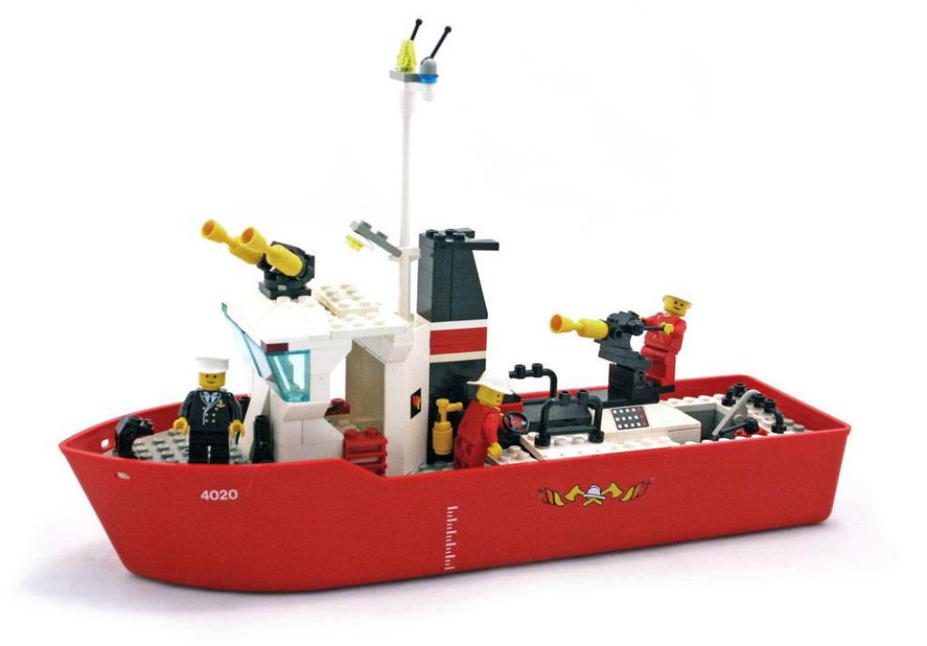LEGO Boot 4020 Fire Fighting Boat Brandweer TOPSTAAT, Ophalen of Verzenden, Zo goed als nieuw, Complete set, Lego