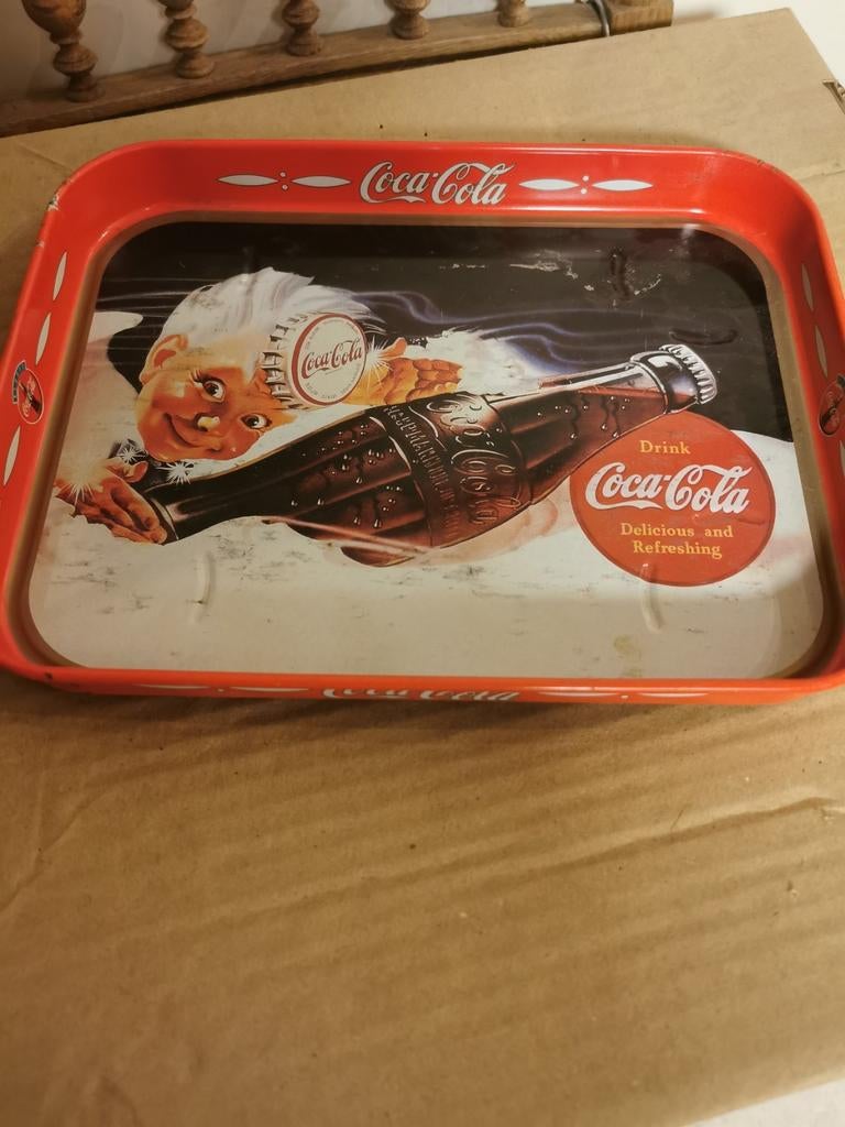 Coca Cola. Kerst dienblad, Verzamelen, Blikken, Ophalen of Verzenden, Gebruikt