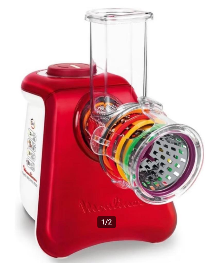 moulinex snij- en raspmachine DJ812510, Ophalen of Verzenden, Gebruikt, 1 snelheid