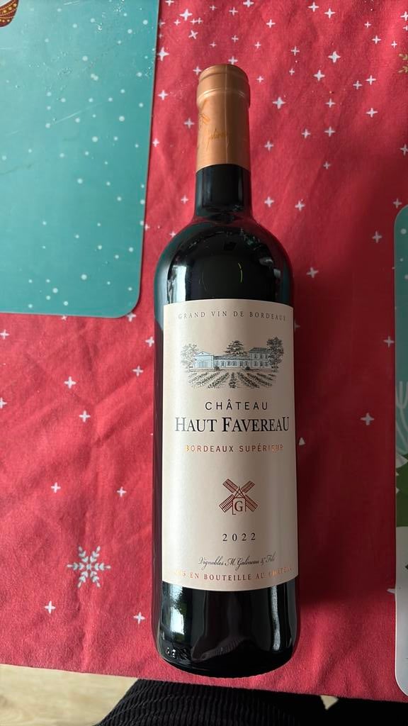 Château Haut Favereau, Neuf, Enlèvement ou Envoi, Pleine, Vin rouge