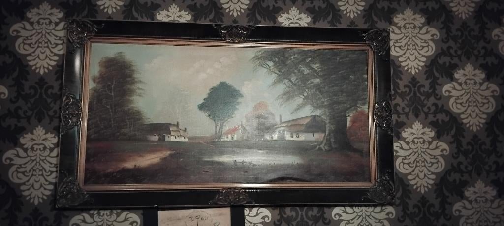 oud schilderij op doek, Ophalen