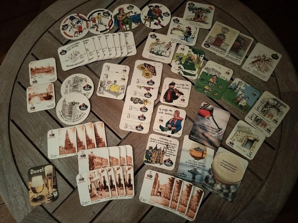 +- 50 OUDE BIERKAARTEN / BIERVILTJES DE KONINCK, Verzamelen, Ophalen of Verzenden, De Koninck