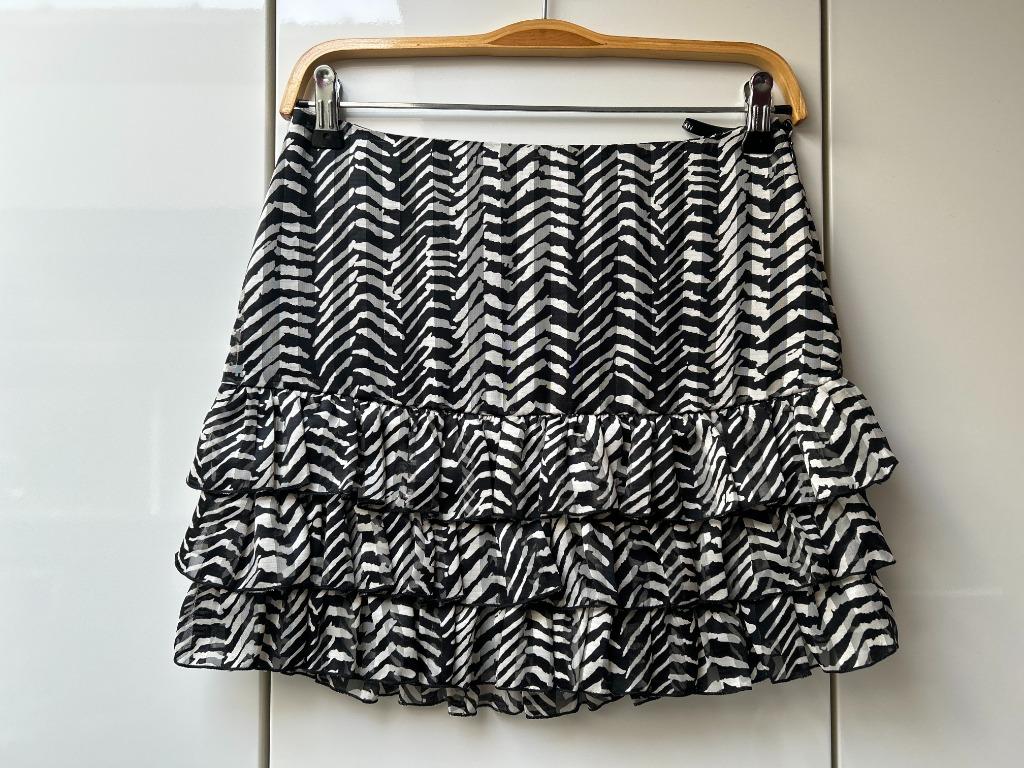 Zwart-witte Morgan minirok - Maat 34, Zwart, Zo goed als nieuw, Maat 34 (XS) of kleiner, Boven de knie