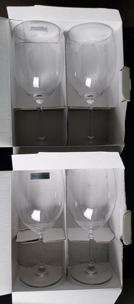 Villeroy Boch vintage glazen Allegorie Bordeaux -set 4 stks., Enlèvement, Neuf, Autres types