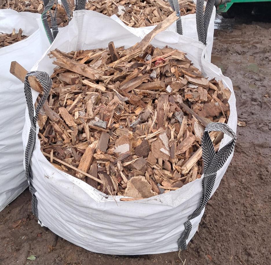 Fijn geshredderd hout droog in big bag promotie 35 euro st, Enlèvement