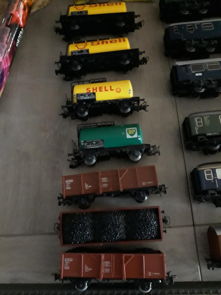 MarklinH0  elec loc 3655 dig mt 9 ketelwagons shell bp esso, Wisselstroom, Treinset, Ophalen of Verzenden, Zo goed als nieuw