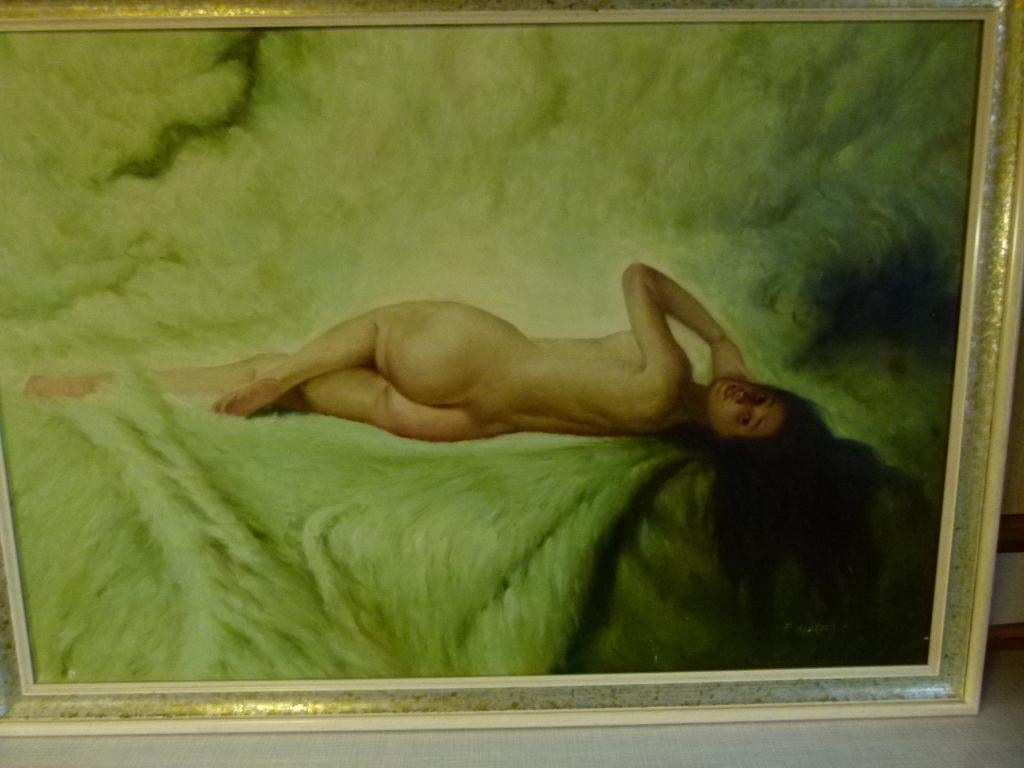 vintage naakt op canvas schilderij xl Heidacher, Ophalen, Huis en Inrichting