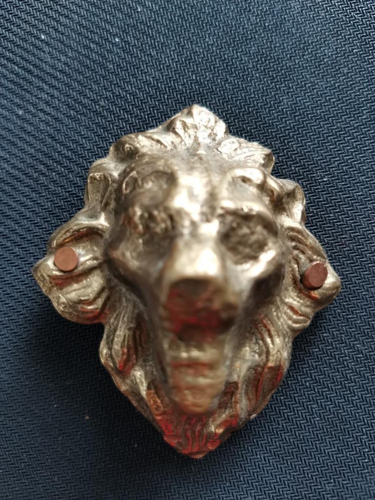 tête de lion en laiton 8,5 x 7 cm, Enlèvement ou Envoi, Cuivre