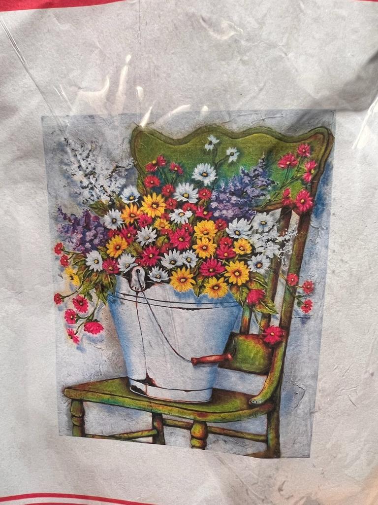 Borduurpakket 11CT emmer met bloemen, Hobby en Vrije tijd, Ophalen of Verzenden, Nieuw, Handborduren, Borduurpakket