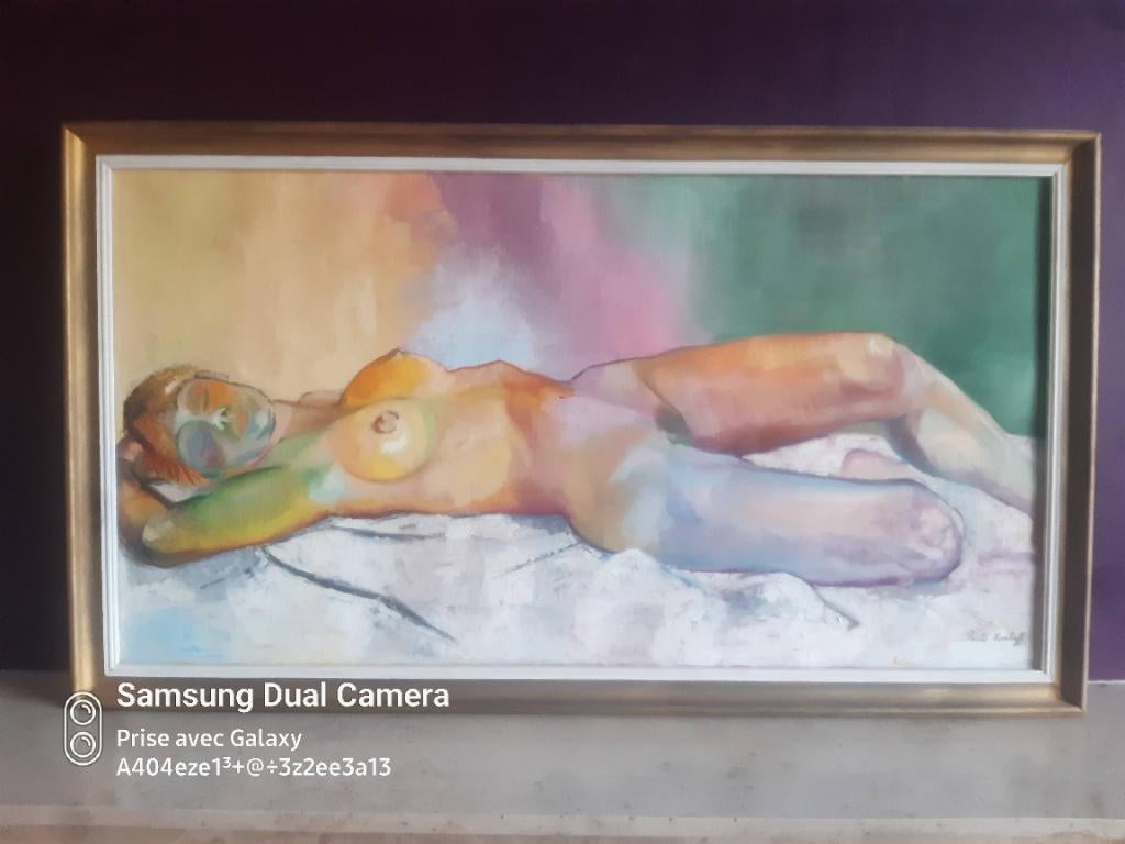 Tableau peinture sur toile 1m20  70 cm, Antiquités & Art, Enlèvement