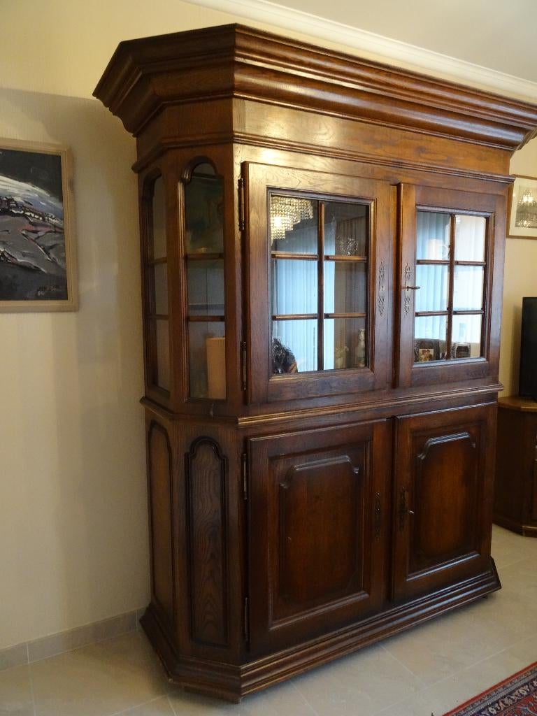 eetkamer massief eiken, Ophalen, Zo goed als nieuw, Klassiek