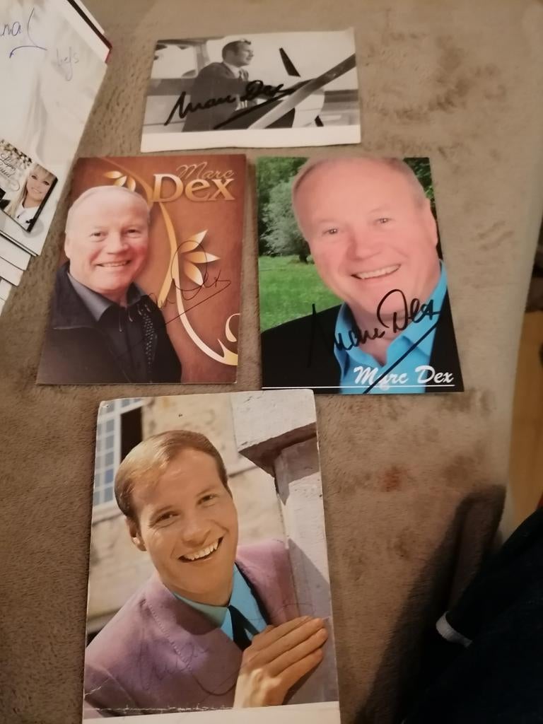 Fotokaarten met handtekening Marc dex, Verzenden