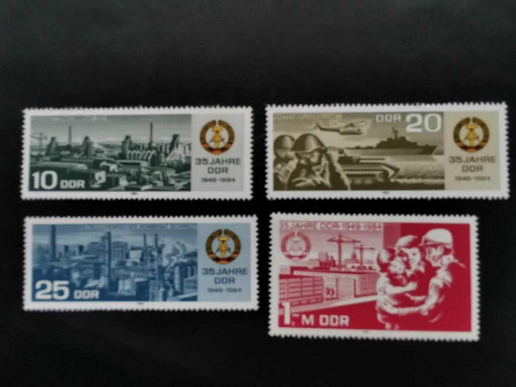 DDR 1984 - 35 jarig bestaan van de DDR, nijverheid, leger **, Ophalen of Verzenden, DDR, Postfris