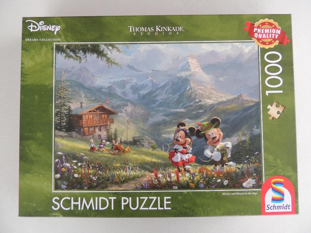 Puzzle 1000 pièces - Disney - Mickey & Minnie dans les alpes, Ophalen, Legpuzzel