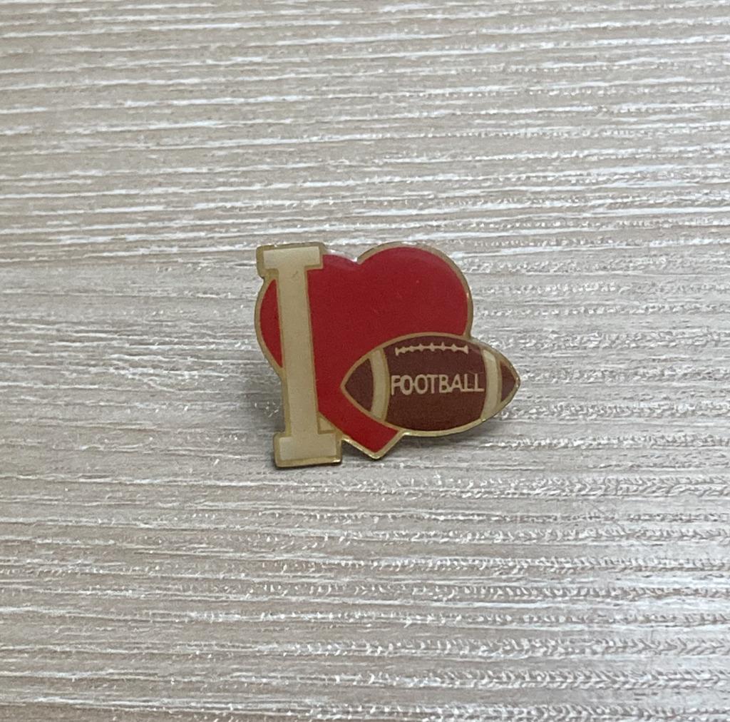 PIN - I LOVE FOOTBALL - AMERICAN FOOTBALL - RUGBY, Envoi, Utilisé, Sport, Insigne ou Pin's