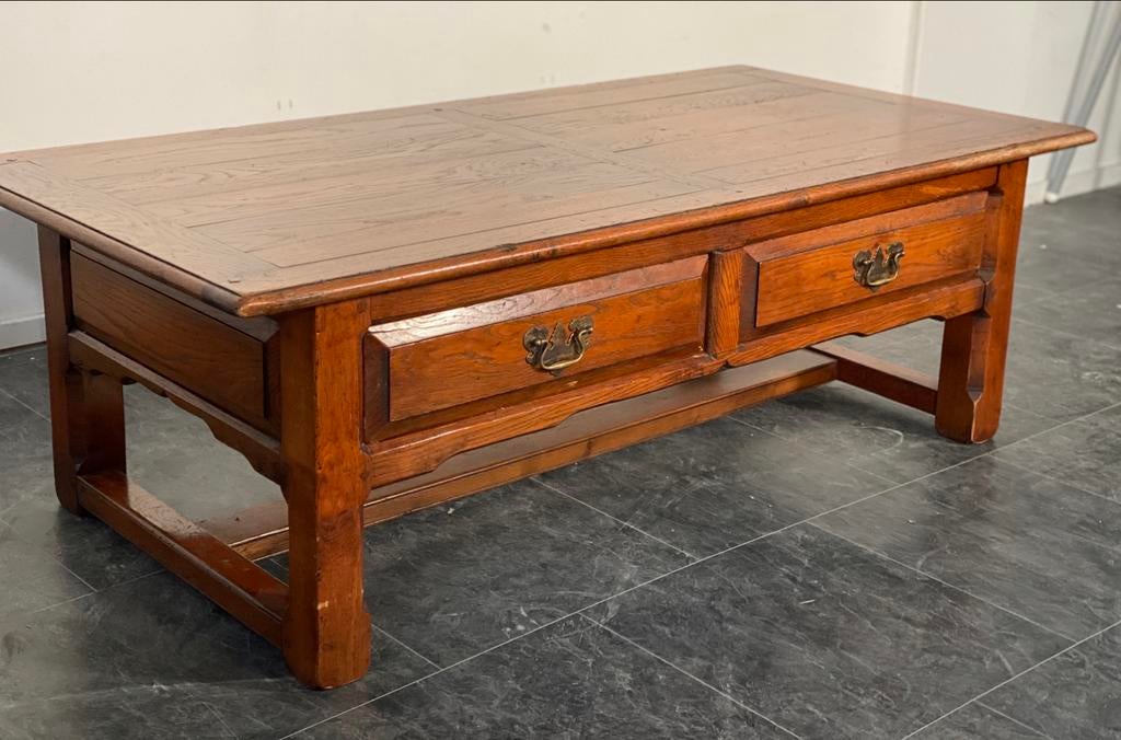 Franse boeren salontafel antiek, Ophalen, Gebruikt, 100 tot 150 cm, 50 tot 100 cm