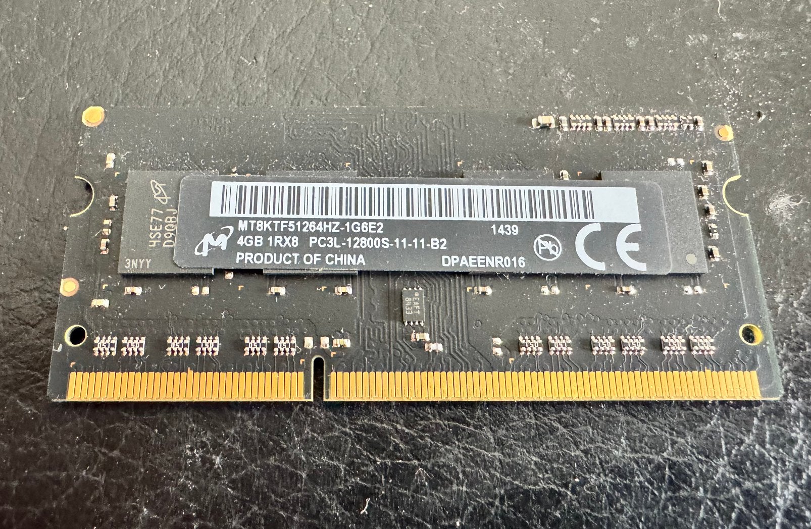 Micron 4GB SO-DIMM Mac 1RX8 PC3L-12800S-11-11-B2, Computers en Software, Ophalen of Verzenden, Zo goed als nieuw