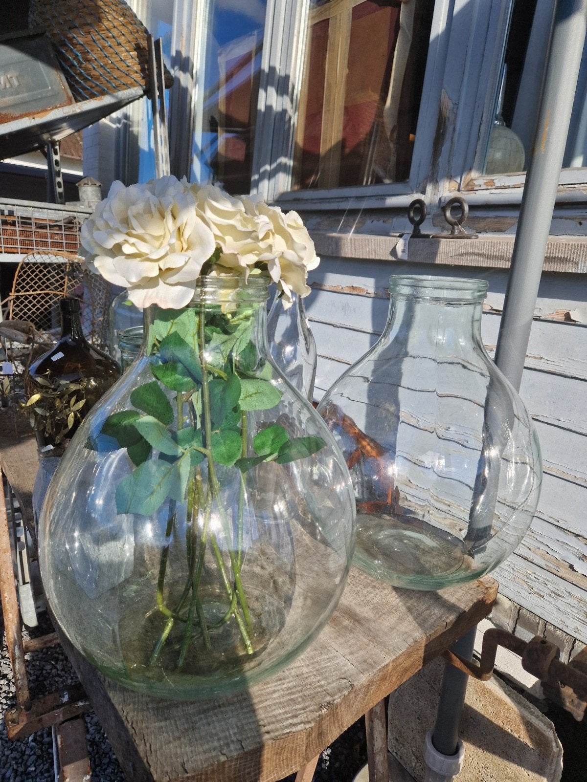 doorschijnende dame jeannes AFGEPRIJSD €5>€20, Ophalen