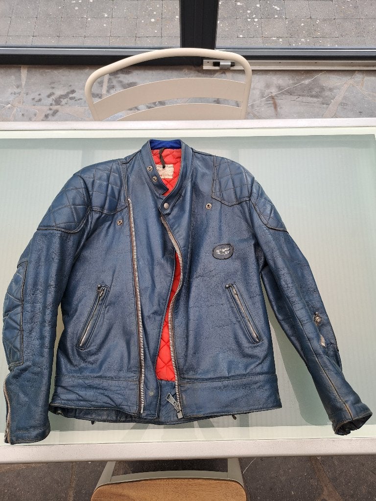 Blouson cuir motard, Seconde main, Enlèvement ou Envoi, Manteau | cuir, Voir photo