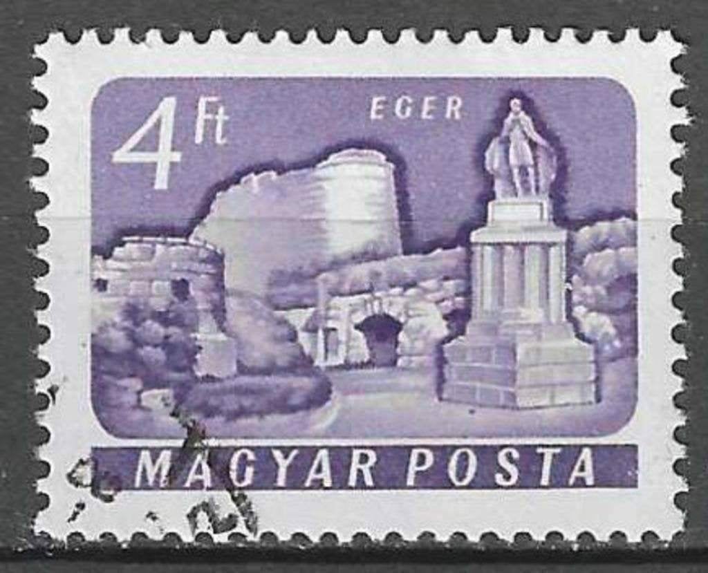 Hongrie 1960-1961 - Yvert 1341C - Châteaux (ST), Envoi, Affranchi