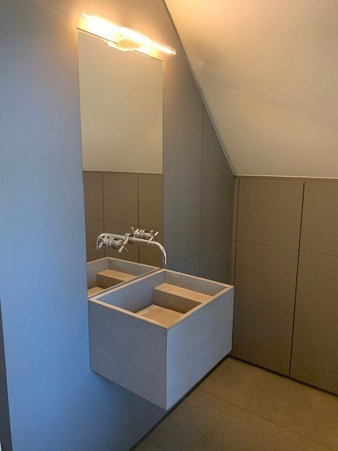 2 identieke lavabo badkamer in natuursteen, Enlèvement, Comme neuf, Meuble lavabo