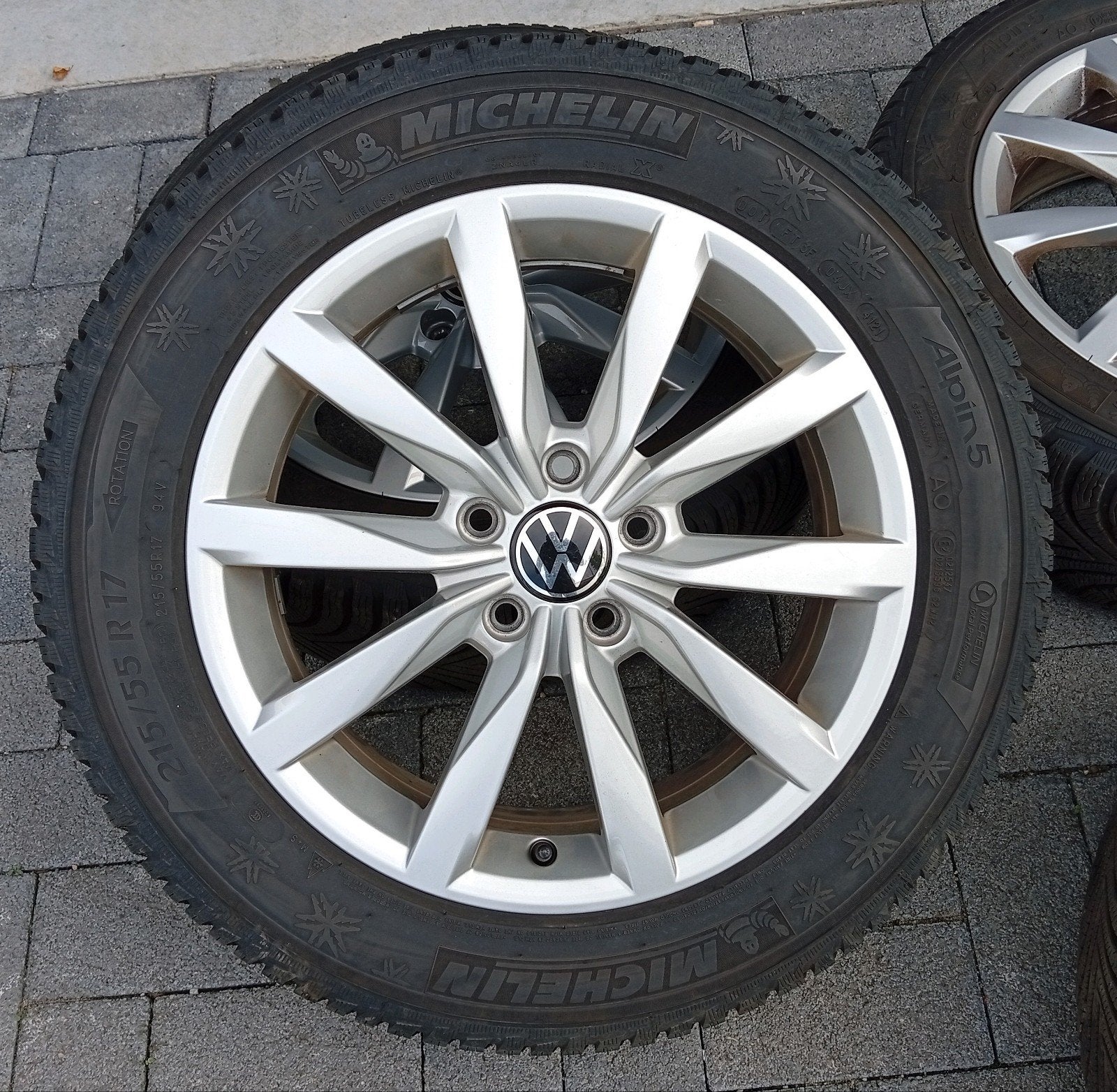 Winterbanden Michelin velgen alu VW T-Roc 17inch 5x112 8mm❄️, Ophalen
