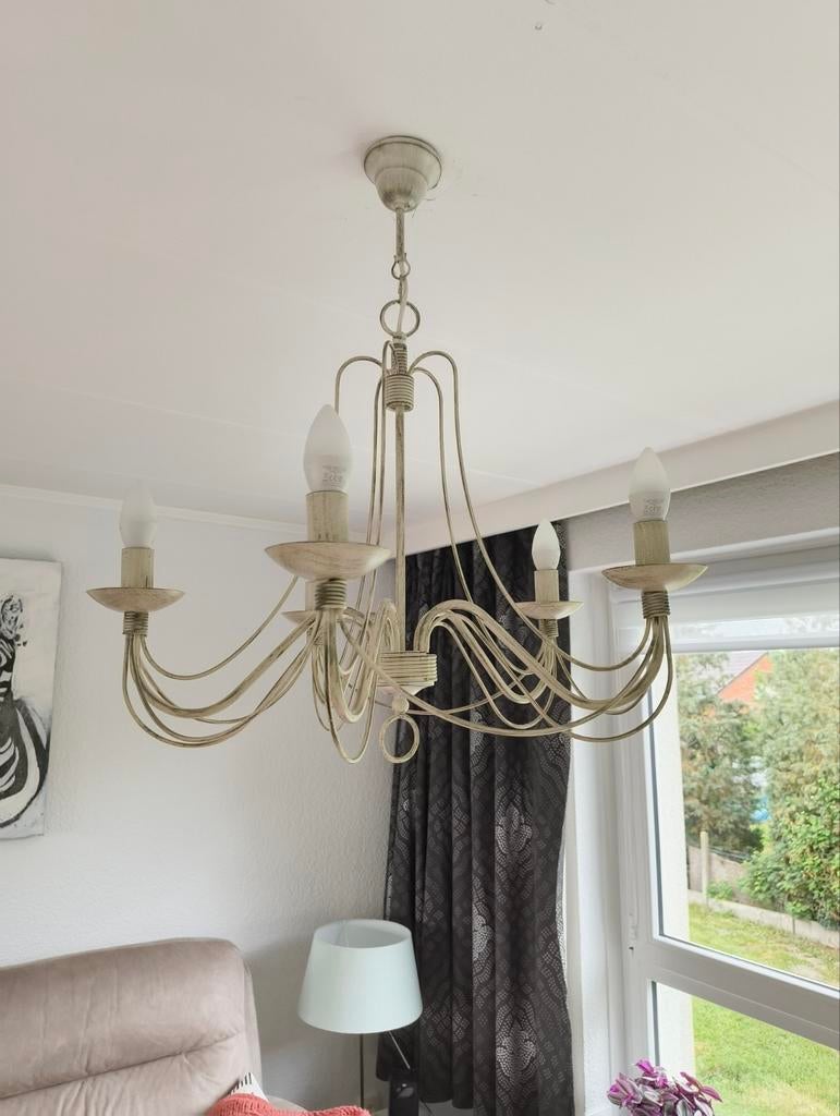 Lustre style classique 5 branches., Enlèvement, Comme neuf, Métal, Classique