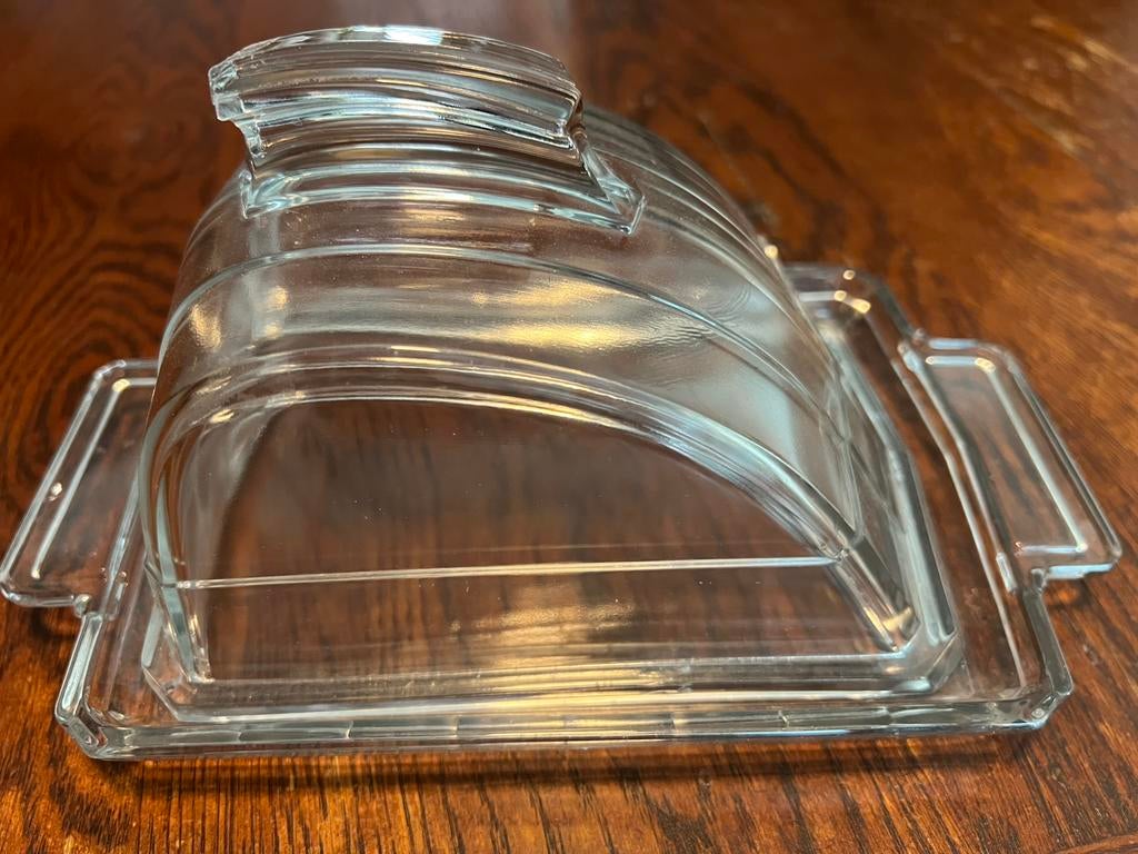 VSL Luxval kaas-/boterstolp Art Deco, Antiek en Kunst, Antiek | Glaswerk en Kristal, Ophalen