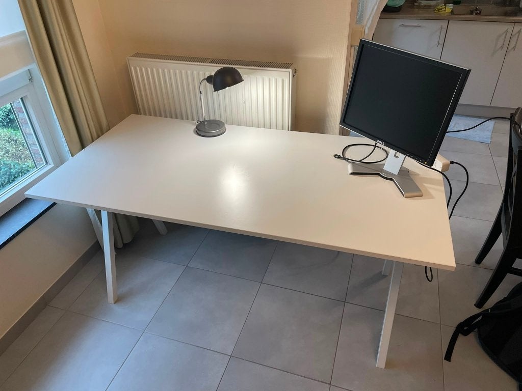 !!Actie!! -Wit bureau, in perfecte staat - zo goed als nieuw, Ophalen, Demontabel, 160 cm, Secretaire
