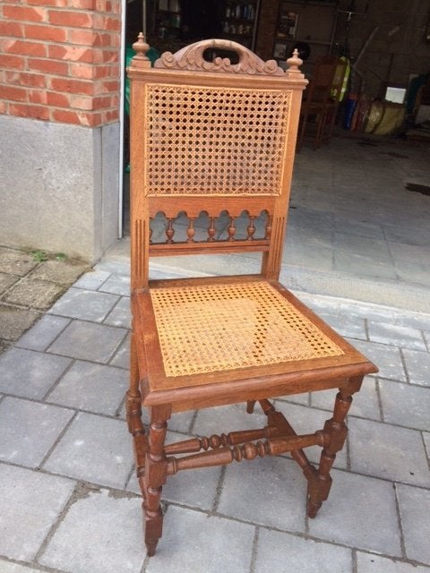 6 eiken stoelen, Ophalen