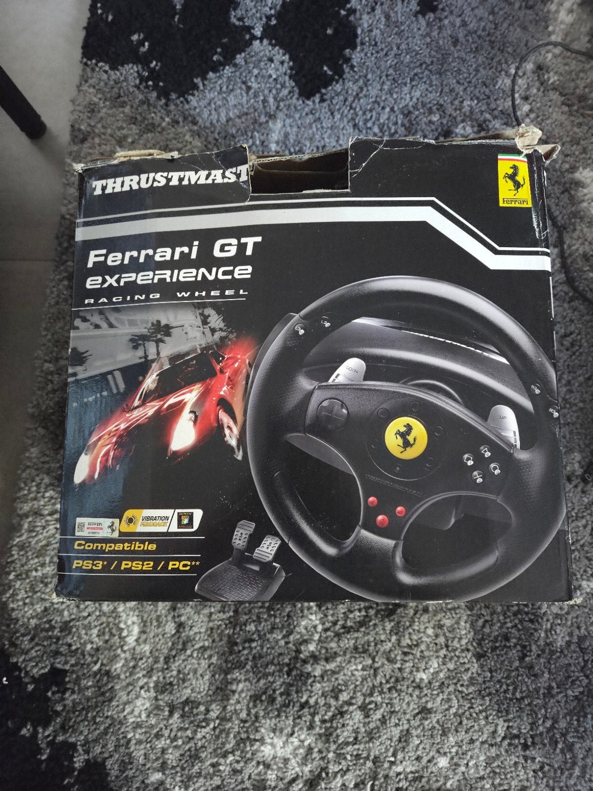 ferrari gt racing stuur en pedalen met ferrari game, Games en Spelcomputers, Ophalen, Gebruikt, Stuur of Pedalen, PlayStation 2