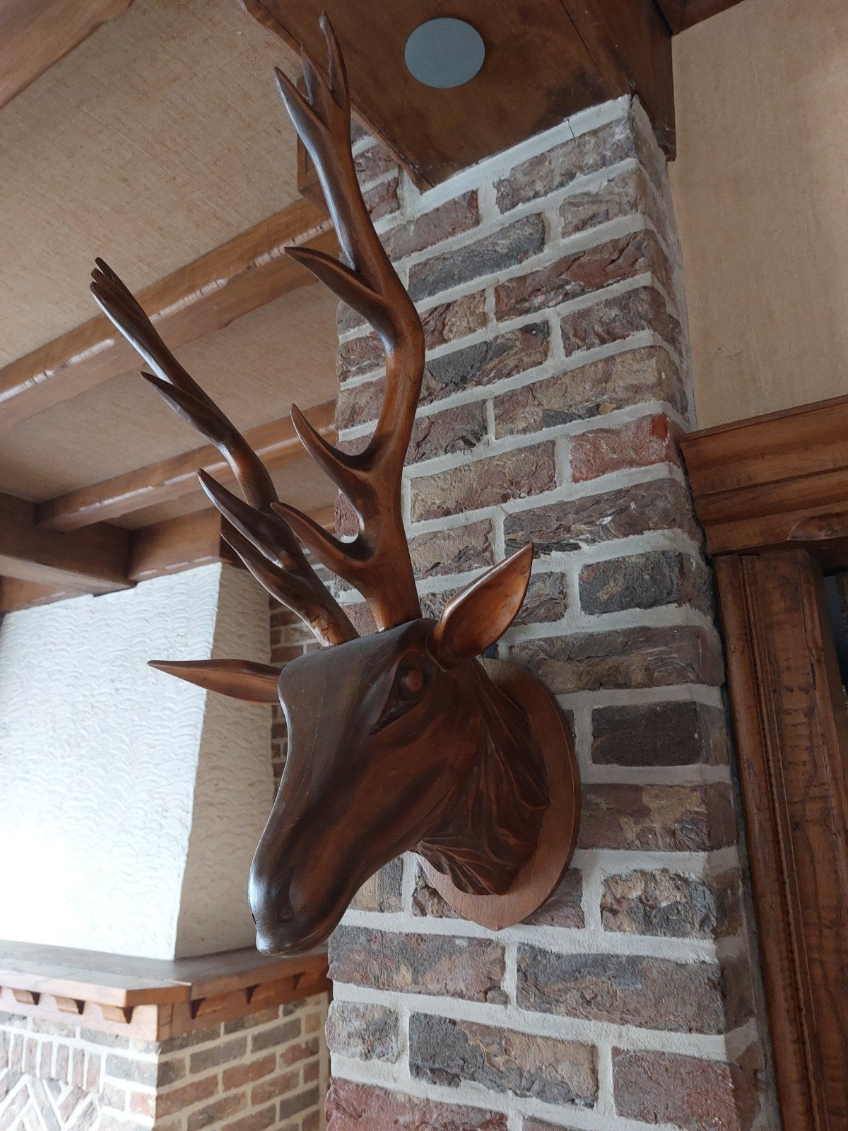 decoratieve hertenkop, Huis en Inrichting, Ophalen, Hout