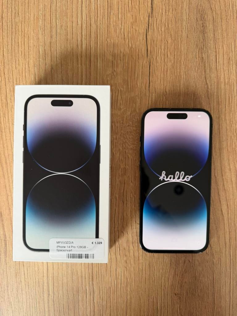 Iphone 14 pro 128 GB Space Zwart, Ophalen, 86 %, Zwart, Zo goed als nieuw
