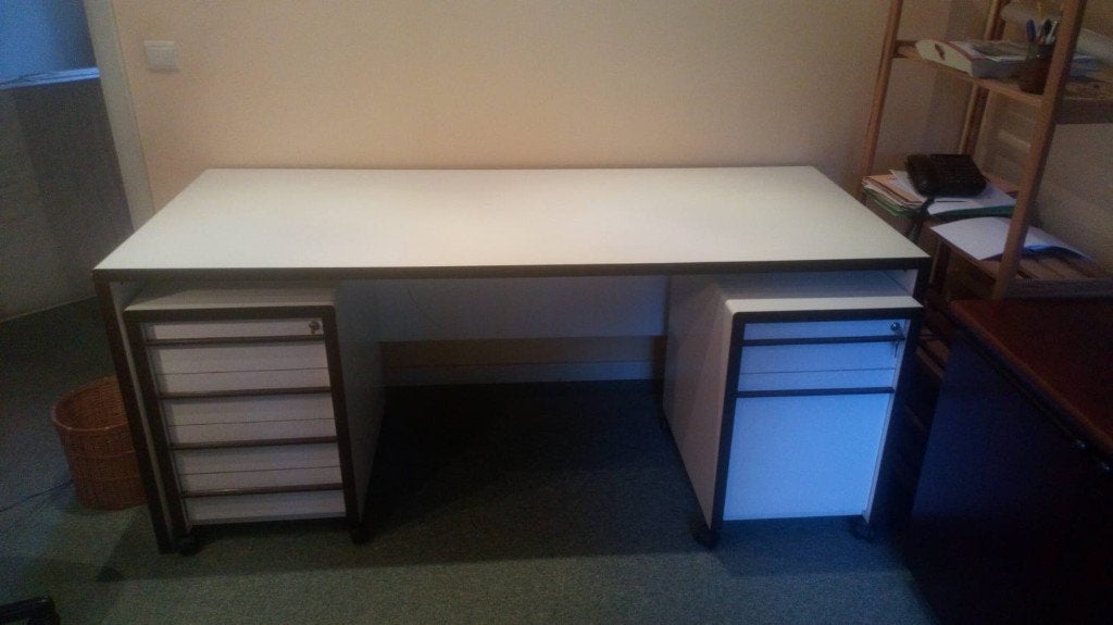 Bureau + deux caissons + meuble de rangement, Démontable, Autres marques, Bureau d'ordinateur, Classique