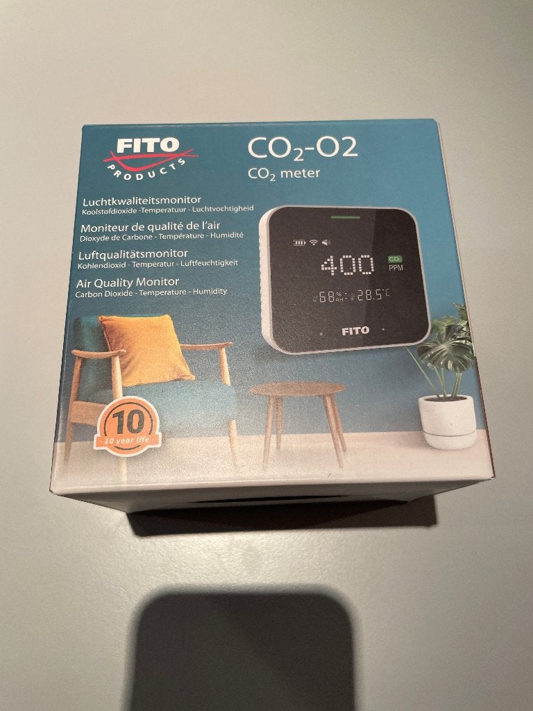 FITO CO2-O2 CO₂-meter / Luchtkwaliteitsmonitor, Ophalen of Verzenden, Nieuw