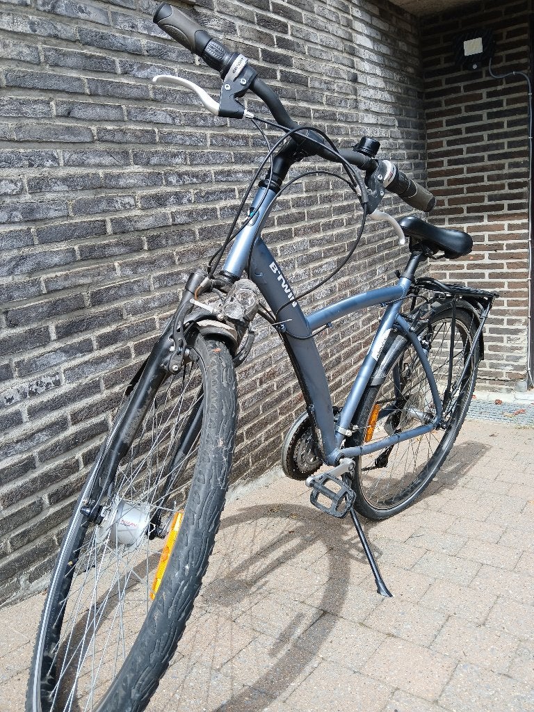 Herenfiets B-twin, Fietsen en Brommers, Gebruikt, Velgrem, Versnellingen, Ophalen