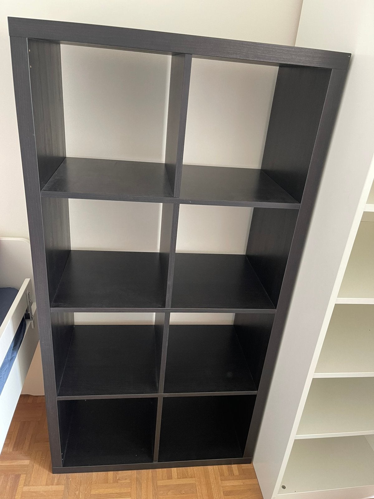 IKEA KALLAX vakkenkast 2x4 – zwartbruin, Huis en Inrichting, Ophalen, Zo goed als nieuw