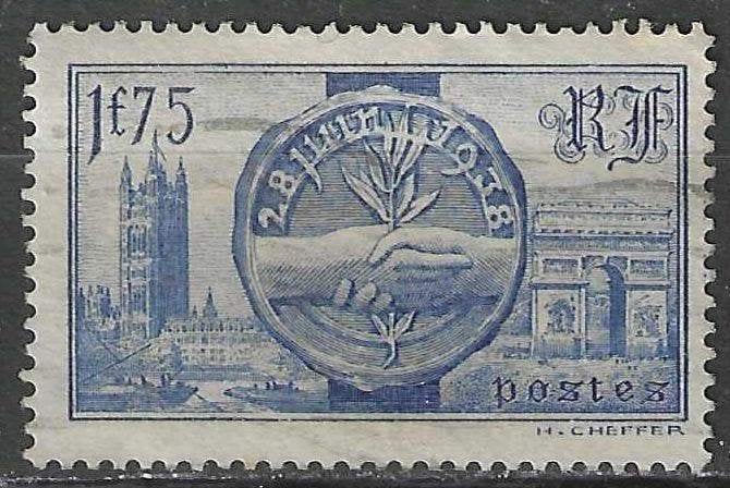 Frankrijk 1938 - Yvert 400 - Bezoek Brits Koningshuis. (ZG), Verzenden, Postfris