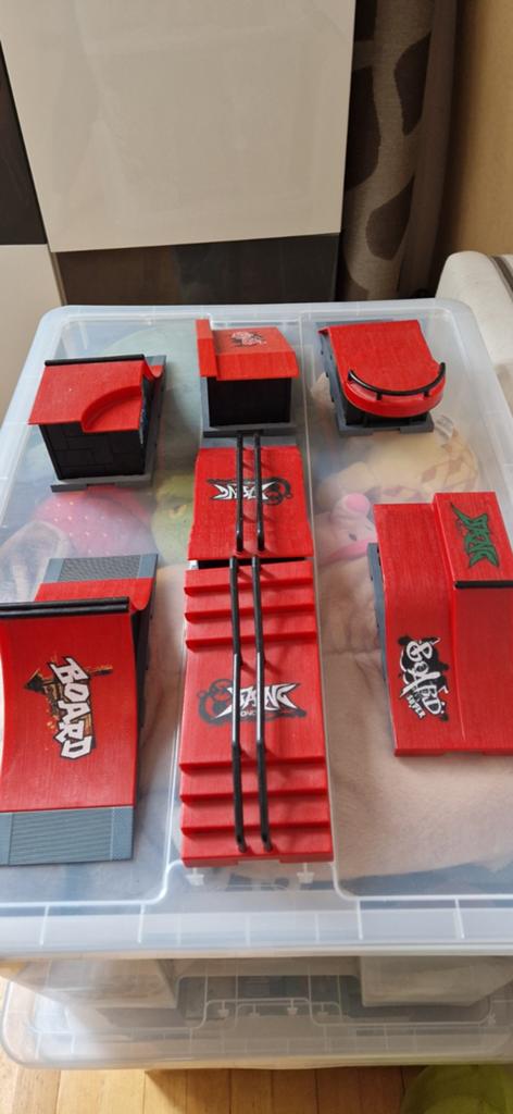 Vinger skatepark, 7 delen. Vingersskateboard DIY park, Enlèvement