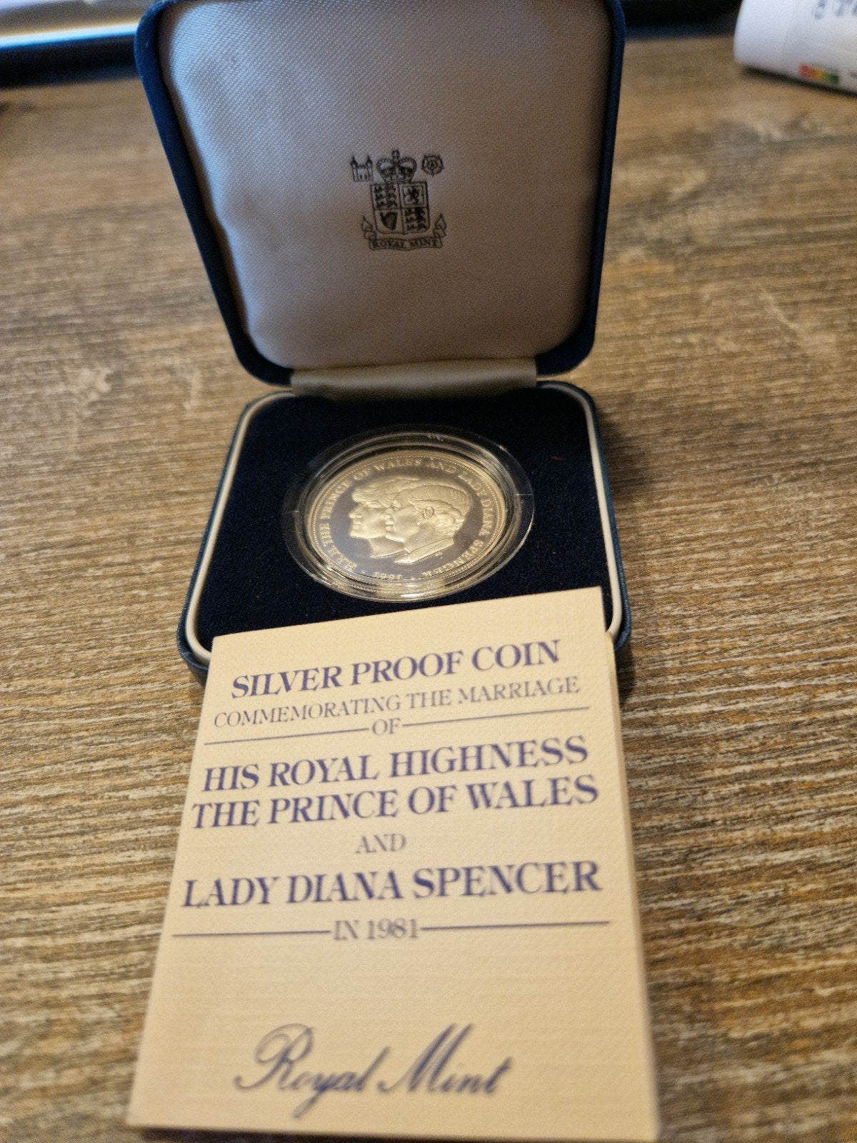 Royal Mint Silver Proof 1981  Huwelijk Prins Charles & Diana, Timbres & Monnaies, Enlèvement ou Envoi, Argent