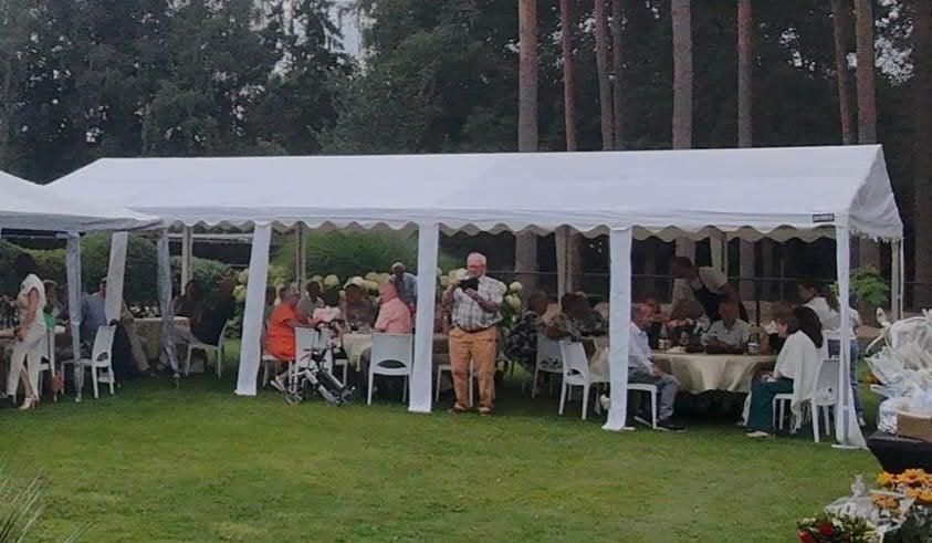 party tent, Ophalen, Partytent