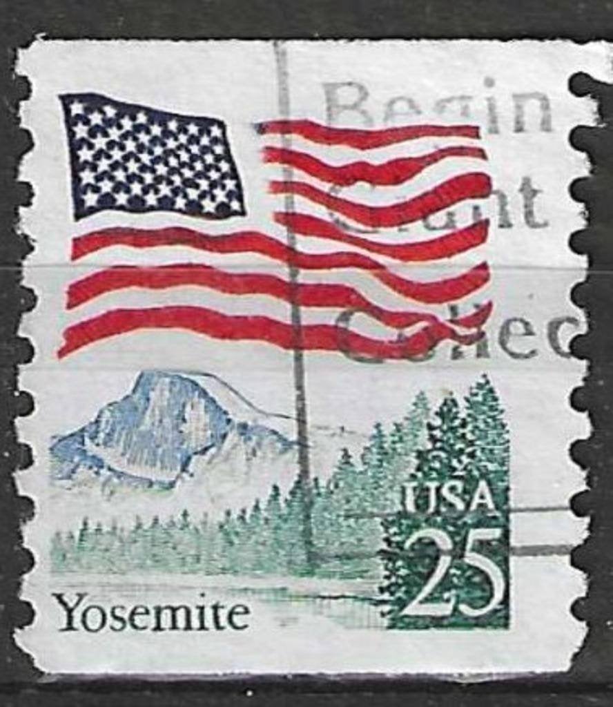 États-Unis 1988 - Yvert 1811 - Drapeau et parc naturel  (ST), Envoi, Affranchi