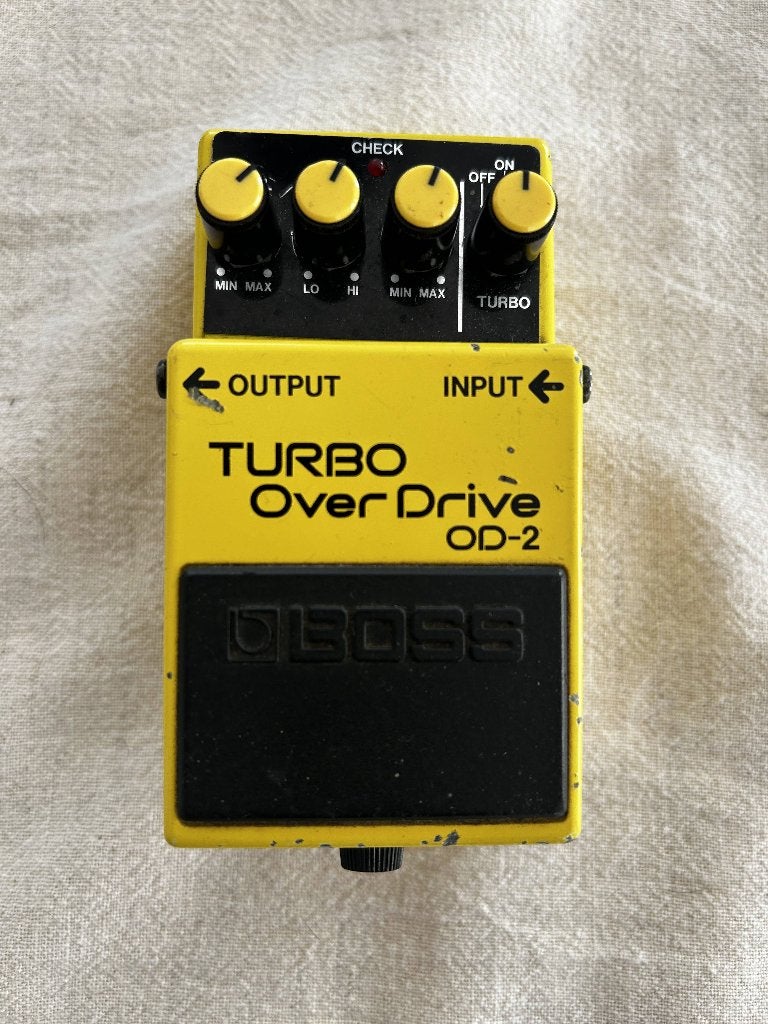 Boss Turbo Overdrive fabriqué au Japon, Enlèvement ou Envoi, Utilisé, Distortion, Overdrive ou Fuzz