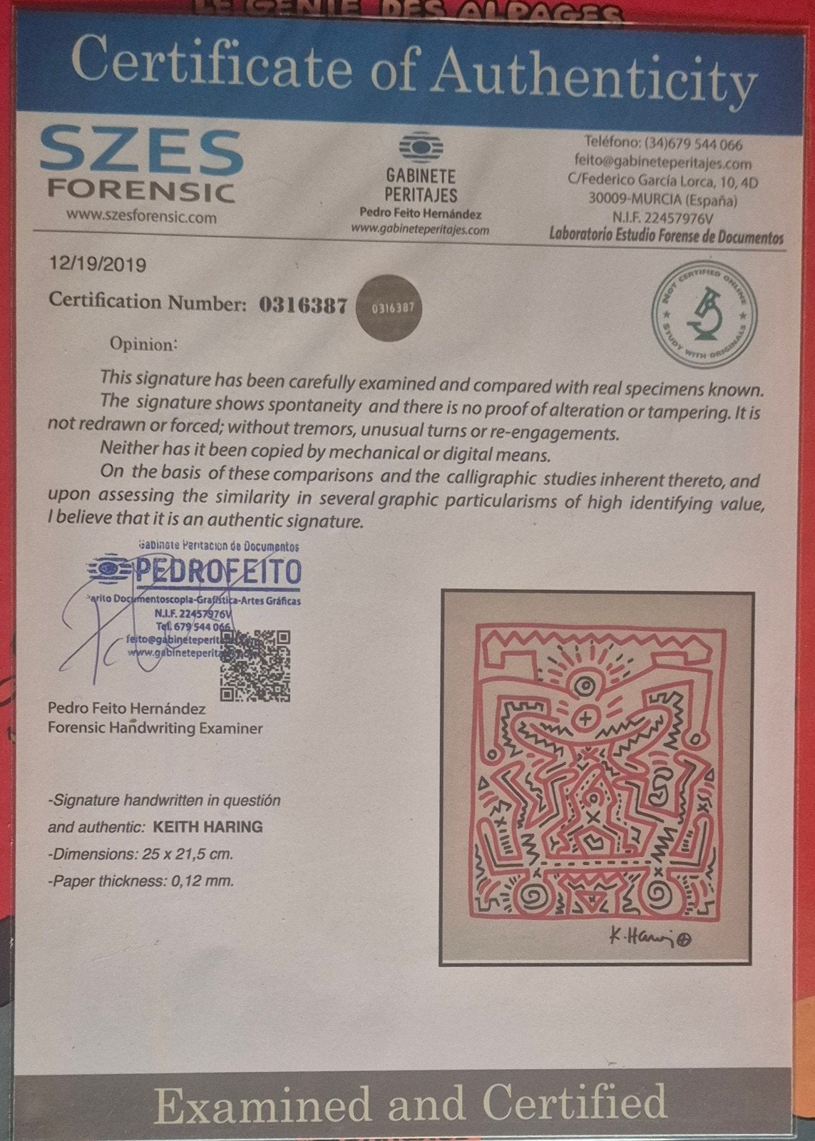 Keith Haring: tekening, Ophalen of Verzenden