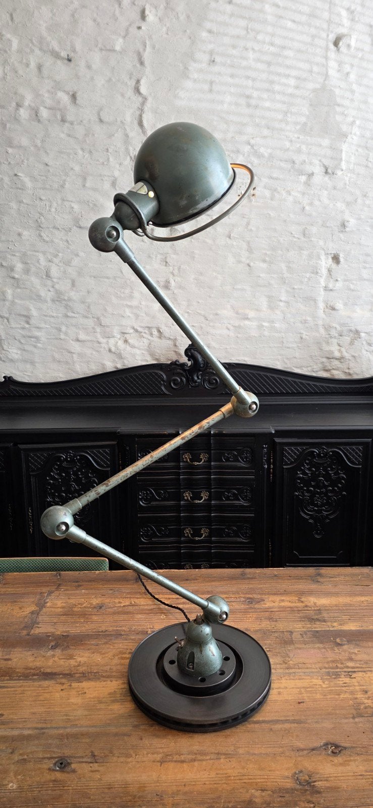 Originele eerste generatie Franse vintage Jieldé lamp., Ophalen of Verzenden