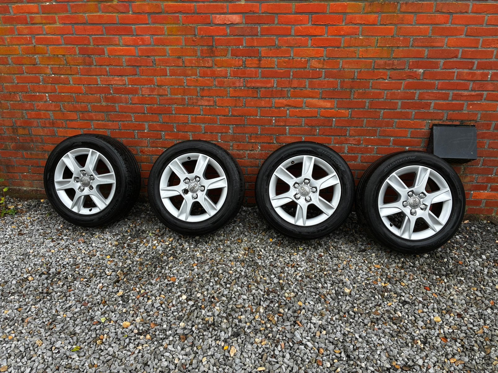 Audi 16 inch velgen (5x112) zomerbanden (205/55 R16), Ophalen, Gebruikt, 16 inch, 205 mm